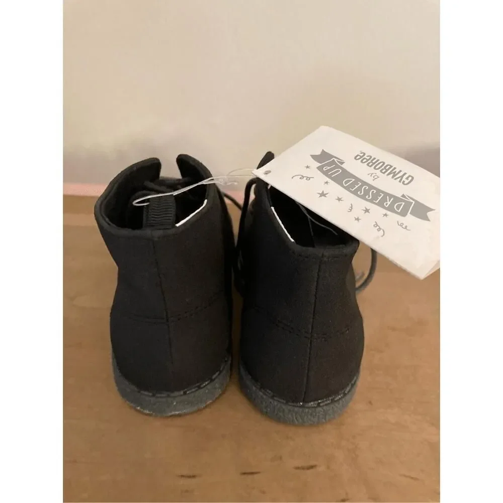 Gymboree size 11 toddler NWT Holiday Dressed Up Boots Black Hi top Shoes black